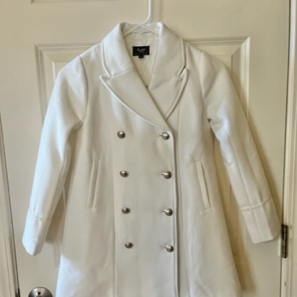 BARDOT JUNIOR: YOUTH GIRLS HIGHER-END CREAM/WHITE OCCASION COAT-SIZE 7/8